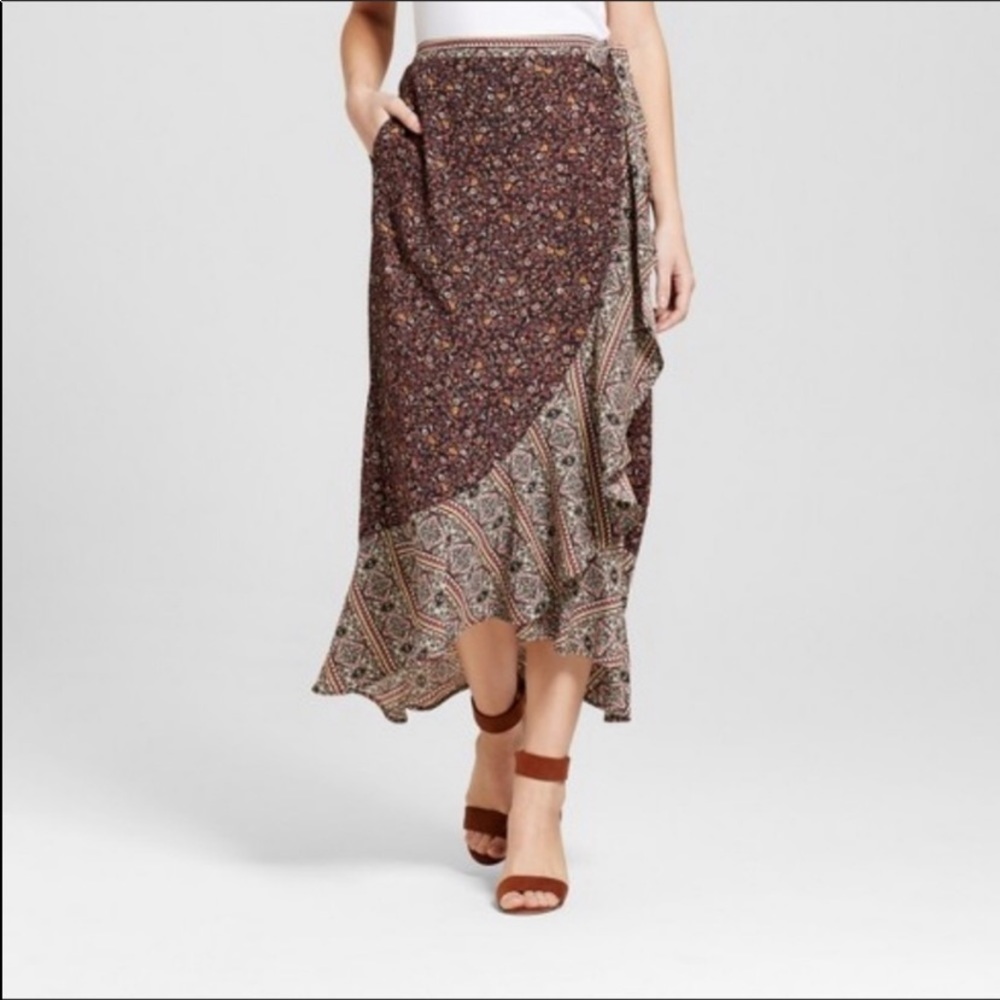 Knox Rose Printed Tiered Maxi Skirt